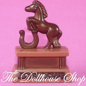 Fisher Price Loving Family Dollhouse Gold Bronze Horse Pony Trophy Award-Toys & Hobbies:Preschool Toys & Pretend Play:Fisher-Price:1963-Now:Dollhouses-Fisher-Price-Animal & Pet Accessories, Brown, Dollhouse, Fisher Price, Home & Stable, Horses & Stables, Loving Family, Used-The Dollhouse Shop