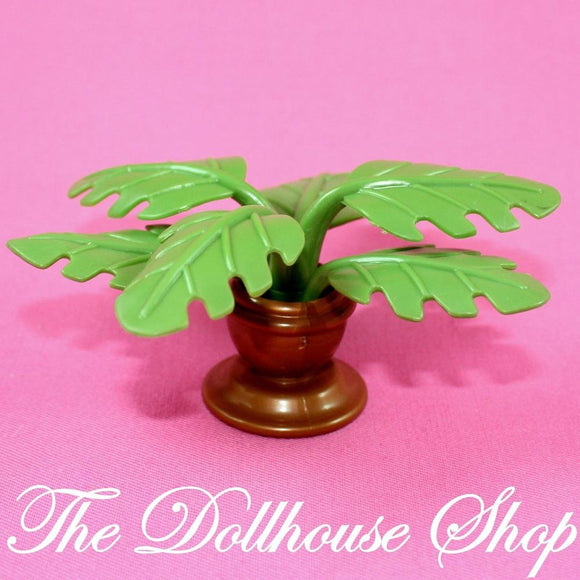 Fisher Price Loving Family Dollhouse Gold Potted Plant Vase Flower Tree Pot-Toys & Hobbies:Preschool Toys & Pretend Play:Fisher-Price:1963-Now:Dollhouses-Fisher-Price-Dollhouse,Dream Dollhouse,Fisher Price,Loving Family,Plants and Vases,Used-The Dollhouse Shop