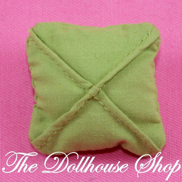 Fisher Price Loving Family Dollhouse Green Bed Pillow-Toys & Hobbies:Preschool Toys & Pretend Play:Fisher-Price:1963-Now:Dollhouses-Fisher-Price-Bedroom, Dollhouse, Fisher Price, Grand Mansion, Green, Kids Bedroom, Loving Family, Parents Bedroom, Pillows, Twin Time, Used-Fisher Price Loving Family Dollhouse Green doll's bed pillow originally sold in the parents bedroom set. Cushion, throw pillow, Living Room. Perfect for Fisher Price Loving family Dream Dollhouse or Playskool Dollhouse. Encourages creativit