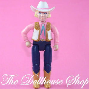 Fisher Price Loving Family Dollhouse Horse Pony Rider Girl Doll-Toys & Hobbies:Preschool Toys & Pretend Play:Fisher-Price:1963-Now:Dollhouses-Fisher-Price-Blonde Hair,Dollhouse,Dolls,English Style Riders,Fisher Price,Girl Dolls,Horse Rider,Loving Family,Pink,Used,Western Style Rider-The Dollhouse Shop