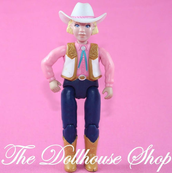 Fisher Price Loving Family Dollhouse Horse Pony Rider Girl Doll-Toys & Hobbies:Preschool Toys & Pretend Play:Fisher-Price:1963-Now:Dollhouses-Fisher-Price-Blonde Hair,Dollhouse,Dolls,English Style Riders,Fisher Price,Girl Dolls,Horse Rider,Loving Family,Pink,Used,Western Style Rider-The Dollhouse Shop