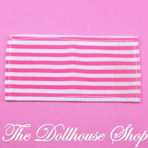 Fisher Price Loving Family Dollhouse Hot Tub Pink White Striped Beach Pool Towel-Toys & Hobbies:Preschool Toys & Pretend Play:Fisher-Price:1963-Now:Dollhouses-Fisher-Price-Bathroom,Beach and Boat Sets,Dollhouse,Fisher Price,Loving Family,Special Edition Townhouse,Swimming Pool Sets,Used-The Dollhouse Shop