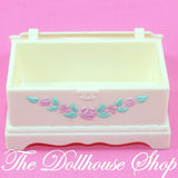 Fisher Price Loving Family Dollhouse Kids Bedroom Cream Blanket Box Chest-Toys & Hobbies:Preschool Toys & Pretend Play:Fisher-Price:1963-Now:Dollhouses-Fisher-Price-Bedroom,Dollhouse,Fisher Price,Kids Bedroom,Living Room,Loving Family,Parents Bedroom,Used-The Dollhouse Shop