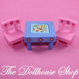 Fisher Price Loving Family Dollhouse Kids Blue Flip Table Pink Chairs Nursery-Toys & Hobbies:Preschool Toys & Pretend Play:Fisher-Price:1963-Now:Dollhouses-Fisher-Price-Dollhouse, Fisher Price, Kids Bedroom, Loving Family, Nursery Room, Playroom, Used-The Dollhouse Shop