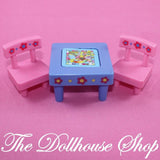 Fisher Price Loving Family Dollhouse Kids Blue Flip Table Pink Chairs Nursery-Toys & Hobbies:Preschool Toys & Pretend Play:Fisher-Price:1963-Now:Dollhouses-Fisher-Price-Dollhouse,Fisher Price,Kids Bedroom,Loving Family,Nursery Room,Playroom,Used-The Dollhouse Shop