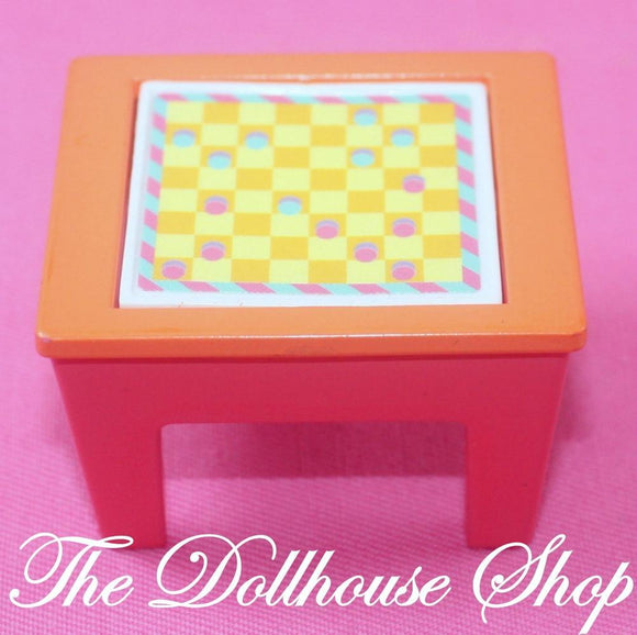 Fisher Price Loving Family Dollhouse Kids Room Game Table Checkers Draught-Toys & Hobbies:Preschool Toys & Pretend Play:Fisher-Price:1963-Now:Dollhouses-Fisher-Price-Dollhouse, Dream Dollhouse, Fisher Price, Kids Bedroom, Living Room, Loving Family, Playroom, Used-The Dollhouse Shop