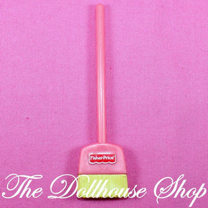 Fisher Price Loving Family Dollhouse Laundry Room Pink Doll Straw Broom Kitchen-Toys & Hobbies:Preschool Toys & Pretend Play:Fisher-Price:1963-Now:Dollhouses-Fisher-Price-Dollhouse, Fisher Price, Kitchen, Laundry Room, Loving Family, Pink, Used-The Dollhouse Shop