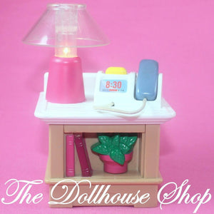 Fisher Price Loving Family Dollhouse Lights Sounds End Table Phone Lamp Music-Toys & Hobbies:Preschool Toys & Pretend Play:Fisher-Price:1963-Now:Dollhouses-Fisher-Price-Dollhouse, Fisher Price, Living Room, Loving Family, Tables, Used-The Dollhouse Shop