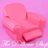 Fisher Price Loving Family Dollhouse Living Room Pink Recliner Sofa Armchair-Toys & Hobbies:Preschool Toys & Pretend Play:Fisher-Price:1963-Now:Dollhouses-Fisher-Price-Chairs, Dollhouse, Fisher Price, Living Room, Loving Family, Sweet sounds, Used-The Dollhouse Shop