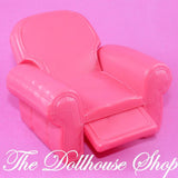 Fisher Price Loving Family Dollhouse Living Room Pink Recliner Sofa Armchair-Toys & Hobbies:Preschool Toys & Pretend Play:Fisher-Price:1963-Now:Dollhouses-Fisher-Price-Chairs,Dollhouse,Fisher Price,Living Room,Loving Family,Sweet sounds,Used-The Dollhouse Shop