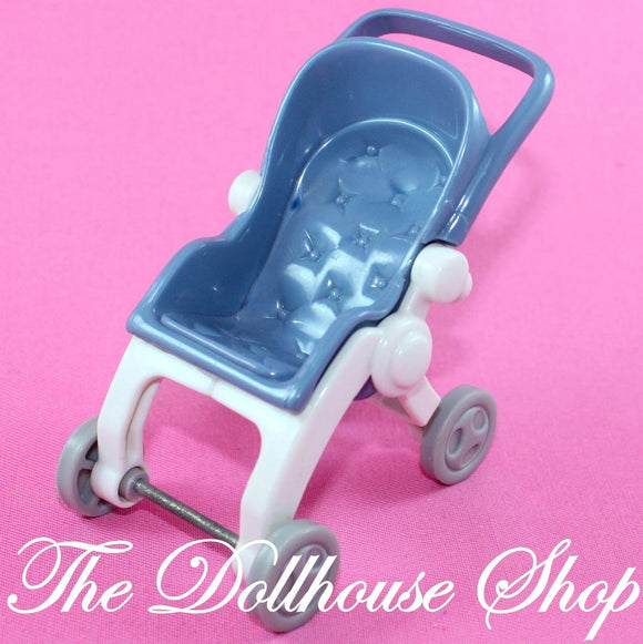 Fisher Price Loving Family Dollhouse Nursery Baby Doll Folding Stroller Pram-Toys & Hobbies:Preschool Toys & Pretend Play:Fisher-Price:1963-Now:Little People (1997-Now)-Fisher-Price-Dollhouse,Dream Dollhouse,Fisher Price,Loving Family,Nursery Room,Used-The Dollhouse Shop