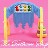 Fisher Price Loving Family Dollhouse Nursery Baby Doll's Blue Yellow Play Gym-Toys & Hobbies:Preschool Toys & Pretend Play:Fisher-Price:1963-Now:Dollhouses-Fisher-Price-Dollhouse, Fisher Price, Loving Family, Nursery Room, Playroom, Used-The Dollhouse Shop