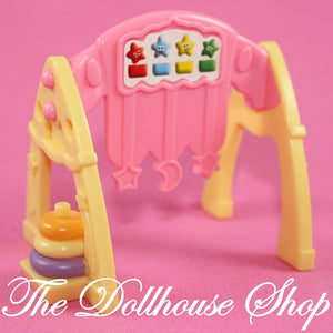 Fisher Price Loving Family Dollhouse Nursery Baby Doll's Pink Yellow Play Gym-Toys & Hobbies:Preschool Toys & Pretend Play:Fisher-Price:1963-Now:Dollhouses-Fisher-Price-Dollhouse, Fisher Price, Loving Family, Nursery Room, Playroom, Used-The Dollhouse Shop