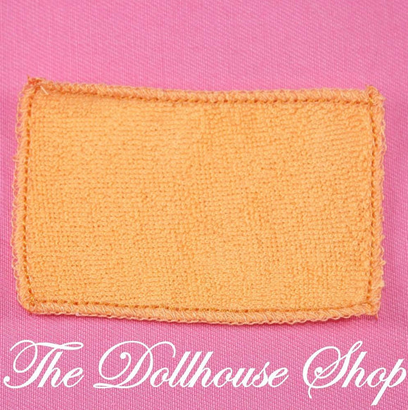 Fisher Price Loving Family Dollhouse Orange Bathroom Doll Bath Towel-Toys & Hobbies:Preschool Toys & Pretend Play:Fisher-Price:1963-Now:Dollhouses-Fisher-Price-Bathroom,Dollhouse,Fisher Price,Loving Family,orange,Used-The Dollhouse Shop