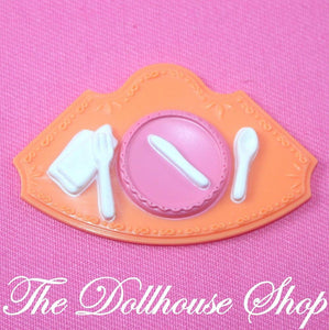 Fisher Price Loving Family Dollhouse Orange Food Plate Doll Cabana Drink-Toys & Hobbies:Preschool Toys & Pretend Play:Fisher-Price:1963-Now:Dollhouses-Fisher-Price-Backyard Fun, Dining Room, Dollhouse, Fisher Price, Food Accessories, Kitchen, Loving Family, orange, Outdoor Furniture, Used-The Dollhouse Shop