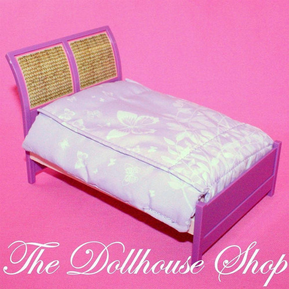 Fisher Price Loving Family Dollhouse Parents Bedroom Queen Dolls Bed-Toys & Hobbies:Preschool Toys & Pretend Play:Fisher-Price:1963-Now:Dollhouses-Fisher-Price-Bedroom,Dollhouse,Fisher Price,Loving Family,Parents Bedroom,Used-The Dollhouse Shop
