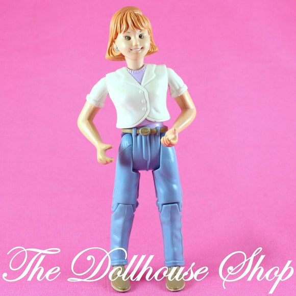 Fisher Price Loving Family Dollhouse People Mom Mother Doll White Shirt-Toys & Hobbies:Preschool Toys & Pretend Play:Fisher-Price:1963-Now:Dollhouses-Fisher-Price-Dollhouse, Dolls, Fisher Price, Loving Family, Mother, Twin Time, Used-The Dollhouse Shop