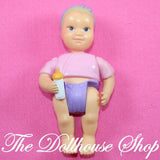 Fisher Price Loving Family Dollhouse Pink Baby Girl Doll Nursery Diaper People-Toys & Hobbies:Preschool Toys & Pretend Play:Fisher-Price:1963-Now:Dollhouses-Fisher-Price-Baby, Dollhouse, Dolls, Fisher Price, Loving Family, Nursery Room, Used-The Dollhouse Shop