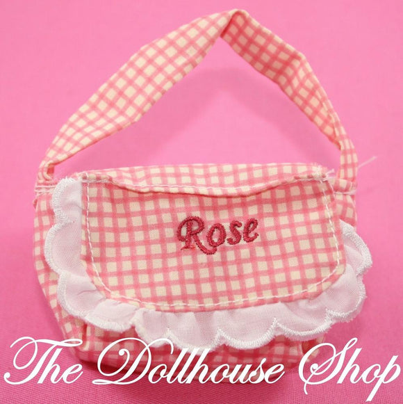 Fisher Price Loving Family Dollhouse Pink Baby Horse Pony Feed Food Bag 'Rose'-Toys & Hobbies:Preschool Toys & Pretend Play:Fisher-Price:1963-Now:Dollhouses-Fisher-Price-Animal & Pet Accessories,Dollhouse,Fisher Price,Home & Stable,Horses & Stables,Loving Family,Pink,Sweet Expressions Stable,Used-The Dollhouse Shop