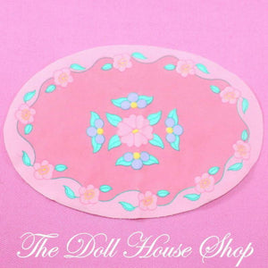 Fisher Price Loving Family Dollhouse Pink Oval Bedroom Doll Floor Rug Mat Carpet-Toys & Hobbies:Preschool Toys & Pretend Play:Fisher-Price:1963-Now:Dollhouses-Fisher-Price-Bedroom, Blankets & Rugs, Dollhouse, Dream Dollhouse, Fisher Price, Living Room, Loving Family, Parents Bedroom, Used-The Dollhouse Shop