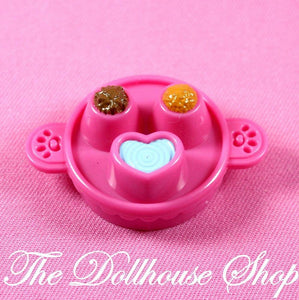 Fisher Price Loving Family Dollhouse Pink Pet Dog Cat Food Water Bowl-Toys & Hobbies:Preschool Toys & Pretend Play:Fisher-Price:1963-Now:Dollhouses-Fisher-Price-Animal & Pet Accessories,Dollhouse,Fisher Price,Food Accessories,Loving Family,Used-The Dollhouse Shop