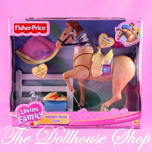 Fisher Price Loving Family Dollhouse Pony Stable Western Horse Coco-Toys & Hobbies:Preschool Toys & Pretend Play:Fisher-Price:1963-Now:Dollhouses-Fisher-Price-Dollhouse, Fisher Price, Horses & Stables, Loving Family, New, New Boxed Sets-075380752795-The Dollhouse Shop