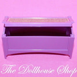 Fisher Price Loving Family Dollhouse Purple Blanket Box Hope Chest Doll Bedroom-Toys & Hobbies:Preschool Toys & Pretend Play:Fisher-Price:1963-Now:Dollhouses-Fisher-Price-Bedroom,Dollhouse,Fisher Price,Kids Bedroom,Loving Family,Used-The Dollhouse Shop