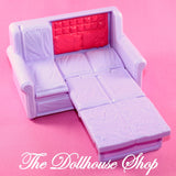 Fisher Price Loving Family Dollhouse Purple Fold-Out Sofa Couch-Toys & Hobbies:Preschool Toys & Pretend Play:Fisher-Price:1963-Now:Dollhouses-Fisher-Price-Chairs, Dollhouse, Dream Dollhouse, Fisher Price, Living Room, Loving Family, Used-The Dollhouse Shop