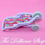 Fisher Price Loving Family Dollhouse Purple Jogger Baby Doll Pram Stroller-Toys & Hobbies:Preschool Toys & Pretend Play:Fisher-Price:1963-Now:Dollhouses-Fisher-Price-Baby,Dollhouse,Fisher Price,Loving Family,Nursery Room,Used-The Dollhouse Shop