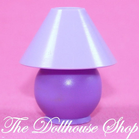 Fisher Price Loving Family Dollhouse Purple Kids Doll Bedroom Bedside Lamp-Toys & Hobbies:Preschool Toys & Pretend Play:Fisher-Price:1963-Now:Dollhouses-Fisher-Price-Dollhouse,Fisher Price,Kids Bedroom,Lamps & Coffee Tables,Living Room,Loving Family,Purple,Sweet sounds,Used-The Dollhouse Shop