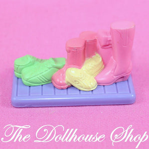 Fisher Price Loving Family Dollhouse Purple Laundry Room Shoes Doll Boot Mat-Toys & Hobbies:Preschool Toys & Pretend Play:Fisher-Price:1963-Now:Dollhouses-Fisher-Price-Bedroom,Dollhouse,Fisher Price,Kids Bedroom,Laundry Room,Loving Family,Used-The Dollhouse Shop
