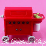 Fisher Price Loving Family Dollhouse Red Barbecue BBQ Grill Barbeque Kitchen-Toys & Hobbies:Preschool Toys & Pretend Play:Fisher-Price:1963-Now:Dollhouses-Fisher-Price-Backyard Fun, Dollhouse, Fisher Price, Loving Family, Outdoor Furniture, Used-The Dollhouse Shop
