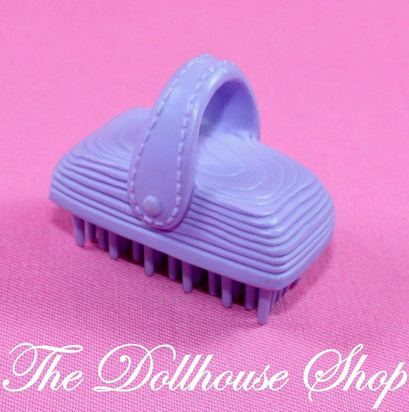 Fisher Price Loving Family Dollhouse Stable Purple Horse Pony Hair Brush-Toys & Hobbies:Preschool Toys & Pretend Play:Fisher-Price:1963-Now:Dollhouses-Fisher-Price-Animal & Pet Accessories,Dollhouse,Fisher Price,Horses & Stables,Loving Family,Purple,Used-The Dollhouse Shop
