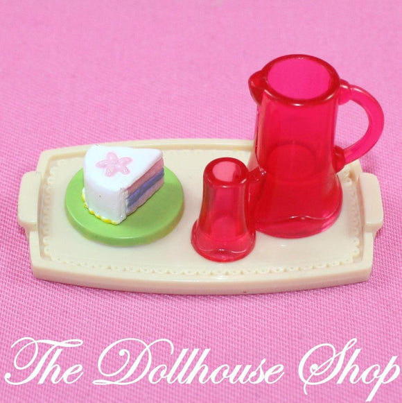 Fisher Price Loving Family Dollhouse Swimming Pool Food Drinks Tray Jug Kitchen-Toys & Hobbies:Preschool Toys & Pretend Play:Fisher-Price:1963-Now:Dollhouses-Fisher-Price-Dining Room, Dollhouse, Fisher Price, Food Accessories, Kitchen, Loving Family, Swimming Pool Sets, Used-The Dollhouse Shop