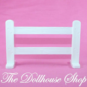 Fisher Price Loving Family Dollhouse White Horse Pony Stable Fence Piece-Toys & Hobbies:Preschool Toys & Pretend Play:Fisher-Price:1963-Now:Dollhouses-Fisher-Price-Animal & Pet Accessories, Dollhouse, Fisher Price, Home & Stable, Horses & Stables, Loving Family, Used, White-The Dollhouse Shop