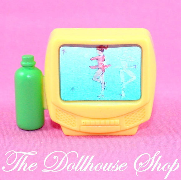 Fisher Price Loving Family Dollhouse Yellow Doll TV Television Living Room-Toys & Hobbies:Preschool Toys & Pretend Play:Fisher-Price:1963-Now:Dollhouses-Fisher-Price-Dollhouse, Fisher Price, Kids Bedroom, Living Room, Loving Family, Playroom, Used, Yellow-The Dollhouse Shop