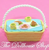 Fisher Price Loving Family Dollhouse Yellow Picnic Basket Set Doll Food Kitchen-Toys & Hobbies:Preschool Toys & Pretend Play:Fisher-Price:1963-Now:Dollhouses-Fisher-Price-Backyard Fun, Dollhouse, Fisher Price, Food Accessories, Hideaway Hollow, Kitchen, Loving Family, Used-The Dollhouse Shop