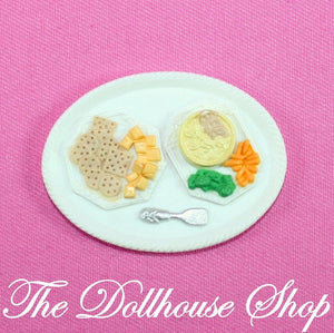 Fisher Price Loving Family Dollhouse kitchen Appetizer Tray Plate Doll Food dip-Toys & Hobbies:Preschool Toys & Pretend Play:Fisher-Price:1963-Now:Dollhouses-Fisher-Price-Dollhouse,Fisher Price,Food Accessories,Kitchen,Loving Family,Used-The Dollhouse Shop
