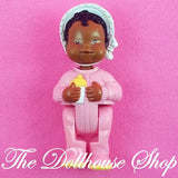Fisher Price Loving Family Dream Dollhouse African American Pink Baby Girl Doll-Toys & Hobbies:Preschool Toys & Pretend Play:Fisher-Price:1963-Now:Dollhouses-Fisher-Price-African American, Baby, Brown Hair, Dollhouse, Dolls, Dream Dollhouse, Girl Dolls, Loving Family, Nursery Room, Pink, Used-The Dollhouse Shop