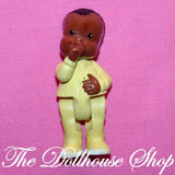 Fisher Price Loving Family Dream Dollhouse African American Yellow Baby Boy Doll-Toys & Hobbies:Preschool Toys & Pretend Play:Fisher-Price:1963-Now:Dollhouses-Fisher-Price-African American, Baby, Boy Dolls, Brown, Dollhouse, Dolls, Dream Dollhouse, Fisher Price, Loving Family, Nursery Room, Used, Yellow-The Dollhouse Shop