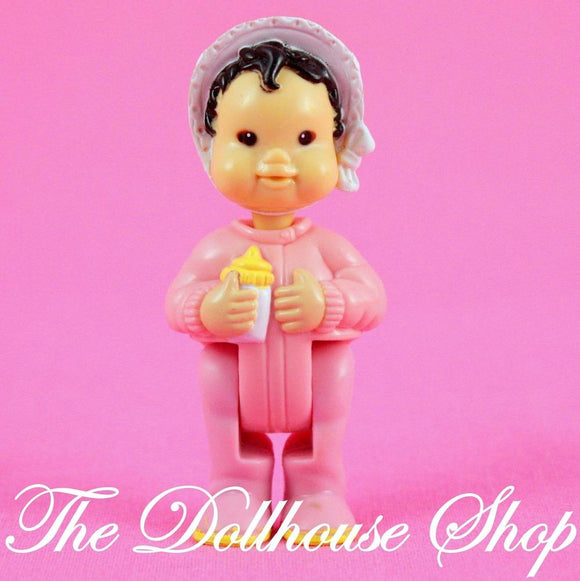 Fisher Price Loving Family Dream Dollhouse Asian Pink Baby Girl Doll Black Hair-Toys & Hobbies:Preschool Toys & Pretend Play:Fisher-Price:1963-Now:Dollhouses-Fisher-Price-Asian, Baby, Black Hair, Dollhouse, Dolls, Dream Dollhouse, Girl Dolls, Loving Family, Nursery Room, Pink, Used-The Dollhouse Shop