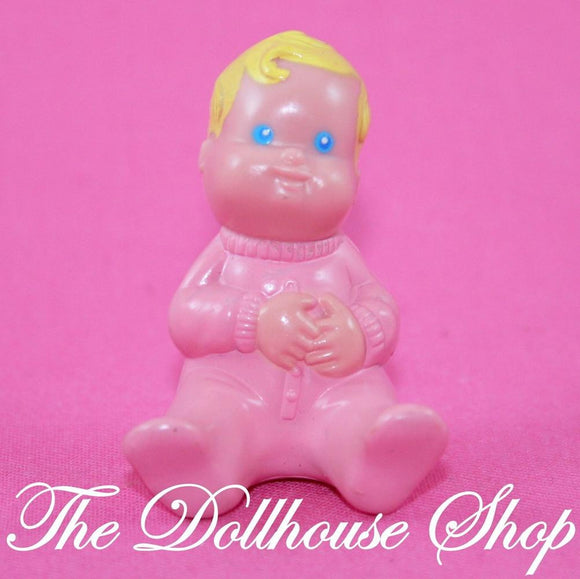 Fisher Price Loving Family Dream Dollhouse Blonde Pink Baby Doll-Toys & Hobbies:Preschool Toys & Pretend Play:Fisher-Price:1963-Now:Dollhouses-Fisher-Price-Baby, Blonde Hair, Dollhouse, Dolls, Dream Dollhouse, Fisher Price, Girl Dolls, Loving Family, Pink, Used-The Dollhouse Shop