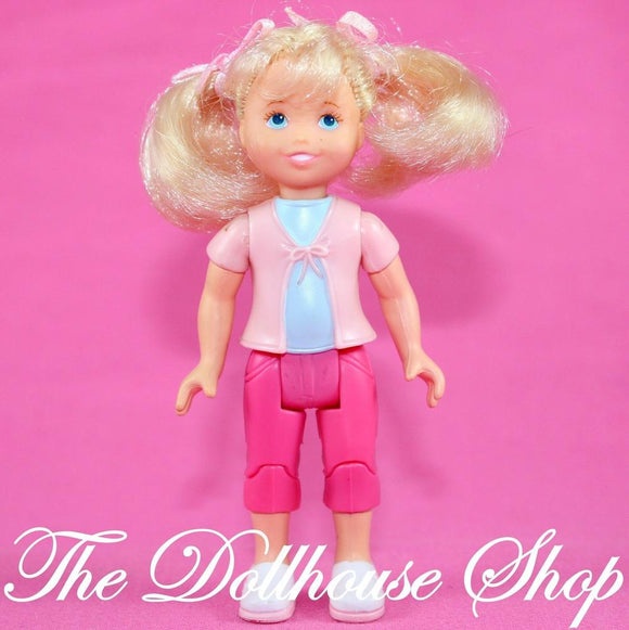 Fisher Price Loving Family Dream Dollhouse Blonde Pink Girl Sister Child doll-Toys & Hobbies:Preschool Toys & Pretend Play:Fisher-Price:1963-Now:Dollhouses-Fisher Price-Blonde Hair, Dollhouse, Dolls, Fisher Price, Girl Dolls, Loving Family, Used-The Dollhouse Shop