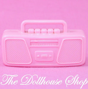 Fisher Price Loving Family Dream Dollhouse Doll's Pink Stereo Radio Kids Bedroom-Toys & Hobbies:Preschool Toys & Pretend Play:Fisher-Price:1963-Now:Dollhouses-Fisher-Price-Bedroom, Dollhouse, Dream Dollhouse, Fisher Price, Loving Family, Nursery Room, Pink, Playroom, Used-The Dollhouse Shop