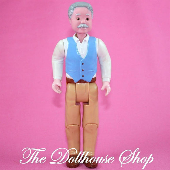Fisher Price Loving Family Dream Dollhouse Grandpa Grandfather Vendor Grandad-Toys & Hobbies:Preschool Toys & Pretend Play:Fisher-Price:1963-Now:Dollhouses-Fisher-Price-Dollhouse,Dolls,Dream Dollhouse,Fisher Price,Grandpa,Loving Family,Used-The Dollhouse Shop