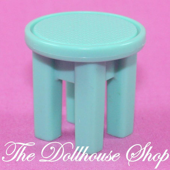 Fisher Price Loving Family Dream Dollhouse Green Playroom Desk Stool Camping Seat-Toys & Hobbies:Preschool Toys & Pretend Play:Fisher-Price:1963-Now:Dollhouses-Fisher-Price-Bedroom, Camping Sets, Chairs, Dollhouse, Dream Dollhouse, Fisher Price, Green, Kids Bedroom, Loving Family, Office, Playroom, Used-The Dollhouse Shop