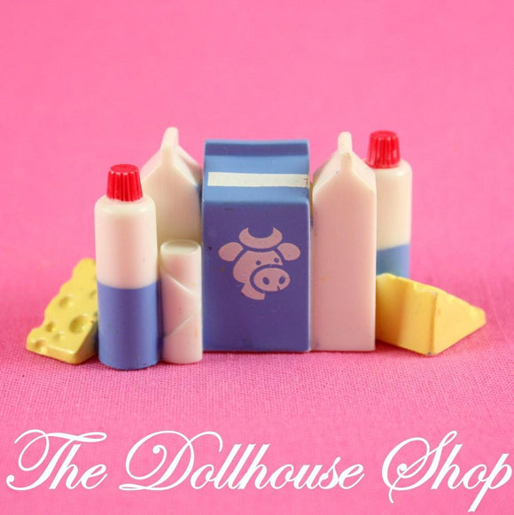 Fisher Price Loving Family Dream Dollhouse Kitchen Dairy Milk Cheese Doll Food-Toys & Hobbies:Preschool Toys & Pretend Play:Fisher-Price:1963-Now:Dollhouses-Fisher Price-Dollhouse, Dream Dollhouse, Fisher Price, Food Accessories, Kitchen, Loving Family, Used-The Dollhouse Shop