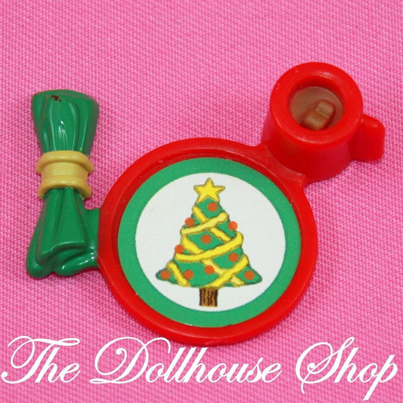 Fisher Price Loving Family Dream Dollhouse Kitchen Red Christmas Food Plate-Toys & Hobbies:Preschool Toys & Pretend Play:Fisher-Price:1963-Now:Dollhouses-Fisher-Price-Christmas,Dollhouse,Dream Dollhouse,Fisher Price,Food Accessories,Holidays & Seasonal,Loving Family,Red,Used-The Dollhouse Shop