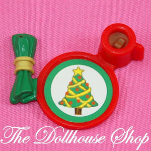 Fisher Price Loving Family Dream Dollhouse Kitchen Red Christmas Food Plate-Toys & Hobbies:Preschool Toys & Pretend Play:Fisher-Price:1963-Now:Dollhouses-Fisher-Price-Christmas, Dollhouse, Dream Dollhouse, Fisher Price, Food Accessories, Holidays & Seasonal, Loving Family, Red, Used-The Dollhouse Shop