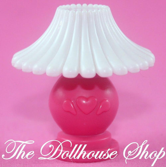 Fisher Price Loving Family Dream Dollhouse Living Room Dark Pink Lamp Light-Toys & Hobbies:Preschool Toys & Pretend Play:Fisher-Price:1963-Now:Dollhouses-Fisher-Price-Dollhouse, Dream Dollhouse, Fisher Price, Lamps & Coffee Tables, Living Room, Loving Family, Used-The Dollhouse Shop